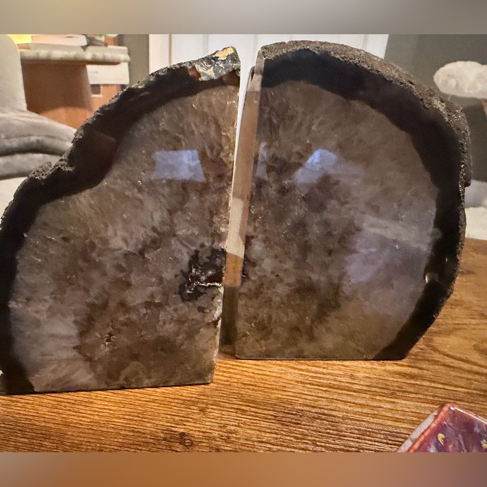 Brown Agate Bookends